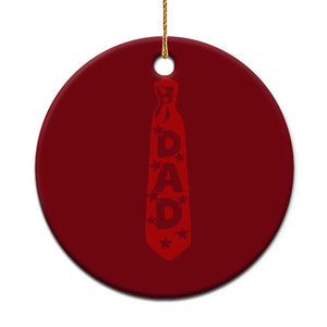 Dad Tie Star Music Lover Fathers Day Ceramic Ornament TS11 1pc Red Print Your Wear