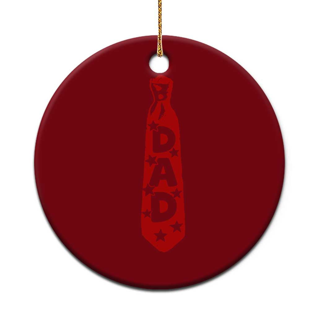 Dad Tie Star Music Lover Fathers Day Ceramic Ornament TS11 1pc Red Print Your Wear