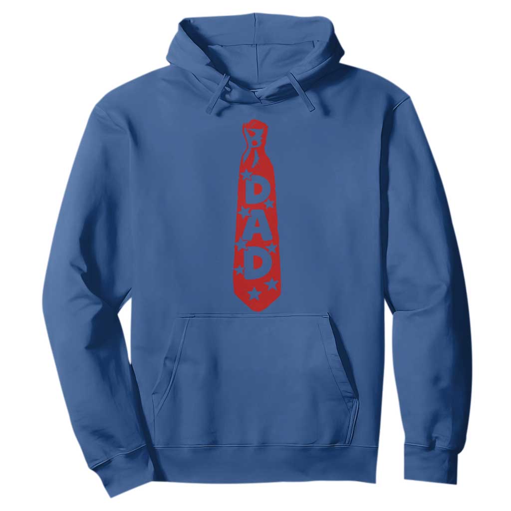 Dad Tie Star Music Lover Fathers Day Hoodie TS11 Royal Blue Print Your Wear