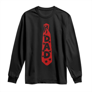 Dad Tie Star Music Lover Fathers Day Long Sleeve Shirt TS11 Black Print Your Wear