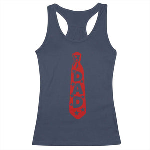 Dad Tie Star Music Lover Fathers Day Racerback Tank Top TS11 Navy Print Your Wear