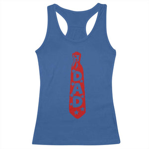 Dad Tie Star Music Lover Fathers Day Racerback Tank Top TS11 Royal Blue Print Your Wear