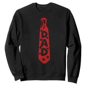 Dad Tie Star Music Lover Fathers Day Sweatshirt TS11 Black Print Your Wear