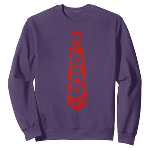 Dad Tie Star Music Lover Fathers Day Sweatshirt TS11 Purple Print Your Wear