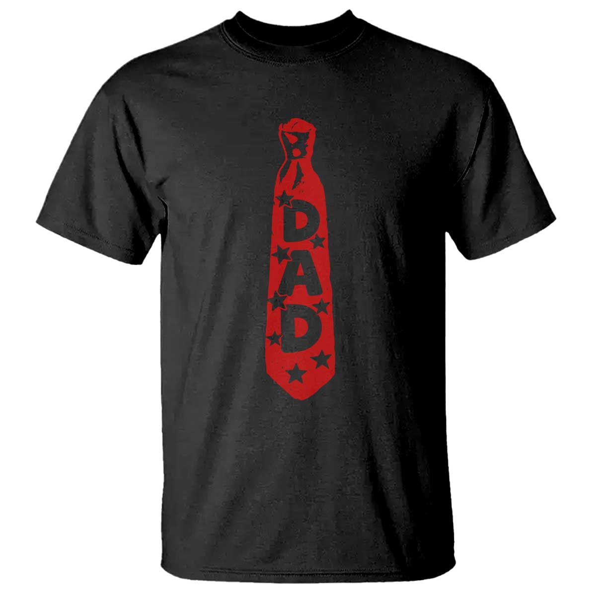 Dad Tie Star Music Lover Fathers Day T Shirt TS11 Black Print Your Wear