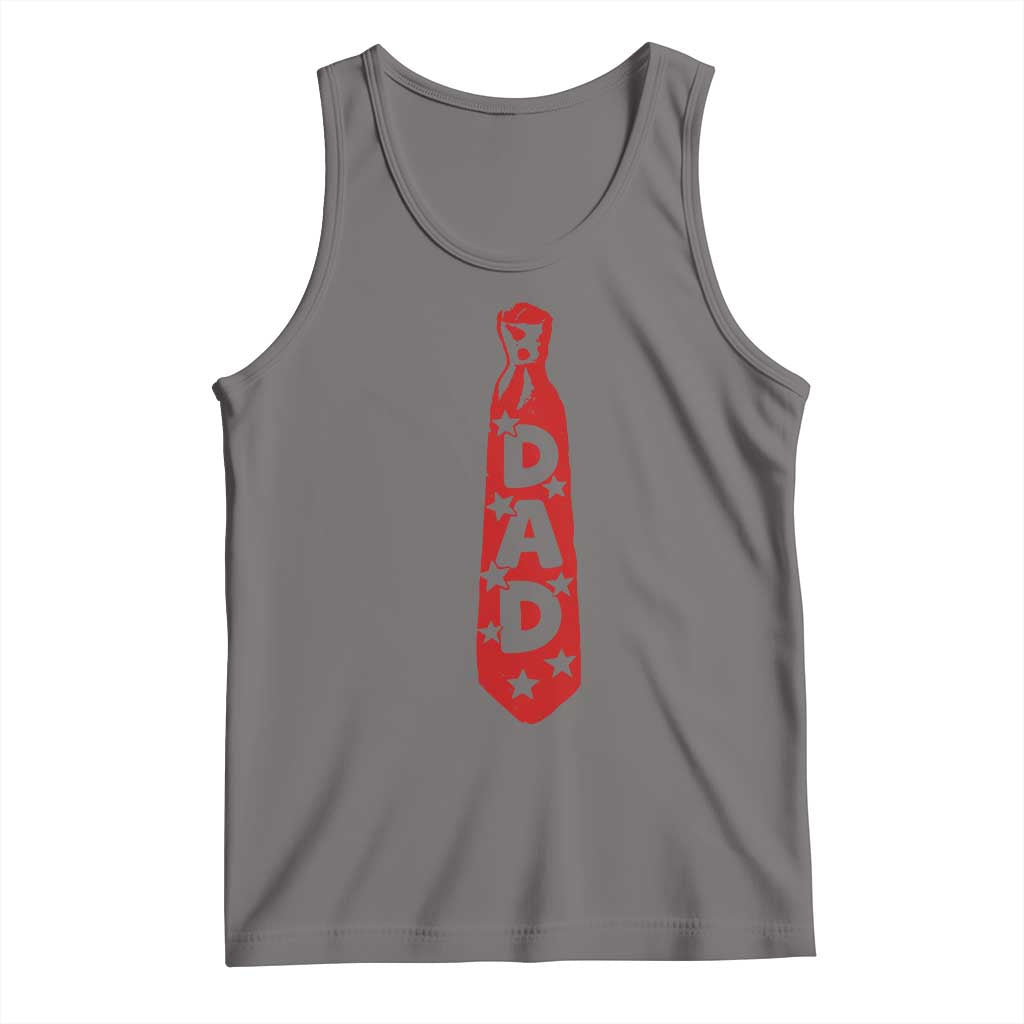 Dad Tie Star Music Lover Fathers Day Tank Top TS11 Deep Heather Print Your Wear