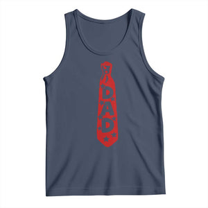 Dad Tie Star Music Lover Fathers Day Tank Top TS11 Navy Print Your Wear