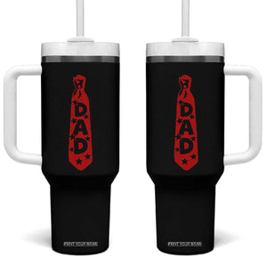 Dad Tie Star Music Lover Fathers Day Tumbler With Handle TS11 One Size: 40 oz Black Print Your Wear