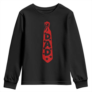 Dad Tie Star Music Lover Fathers Day Youth Sweatshirt TS11 Black Print Your Wear