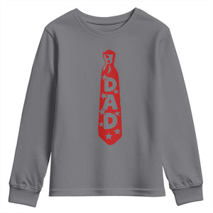 Dad Tie Star Music Lover Fathers Day Youth Sweatshirt TS11 Charcoal Print Your Wear
