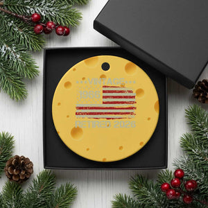 60th Birthday Retirement Ceramic Ornament Vintage 1966 Retired 2026 American Flag TS11 1pc Yellow Cheese Print Your Wear