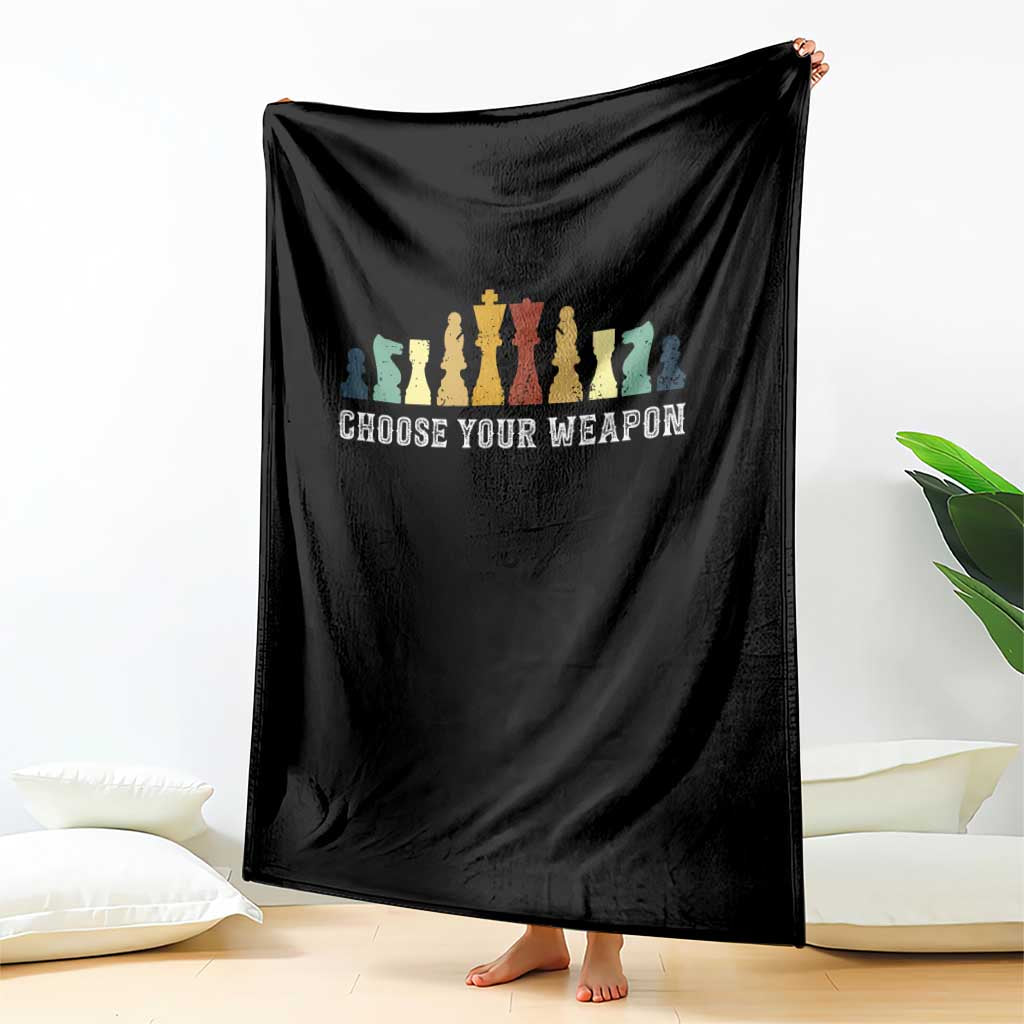 Chess Lover Throw Blanket Choose Your Weapon Retro Vintage TS11 Print Your Wear
