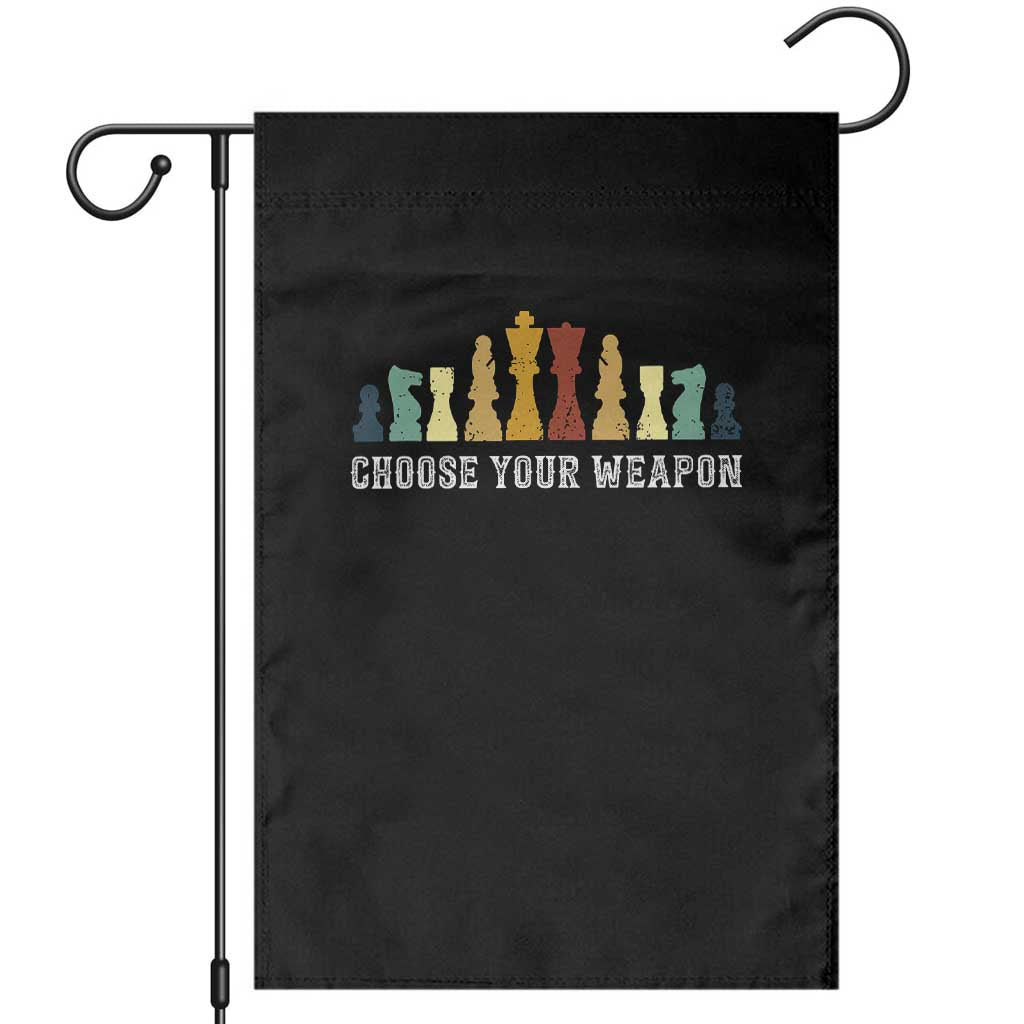 Chess Lover Garden Flag Choose Your Weapon Retro Vintage TS11 Black Print Your Wear
