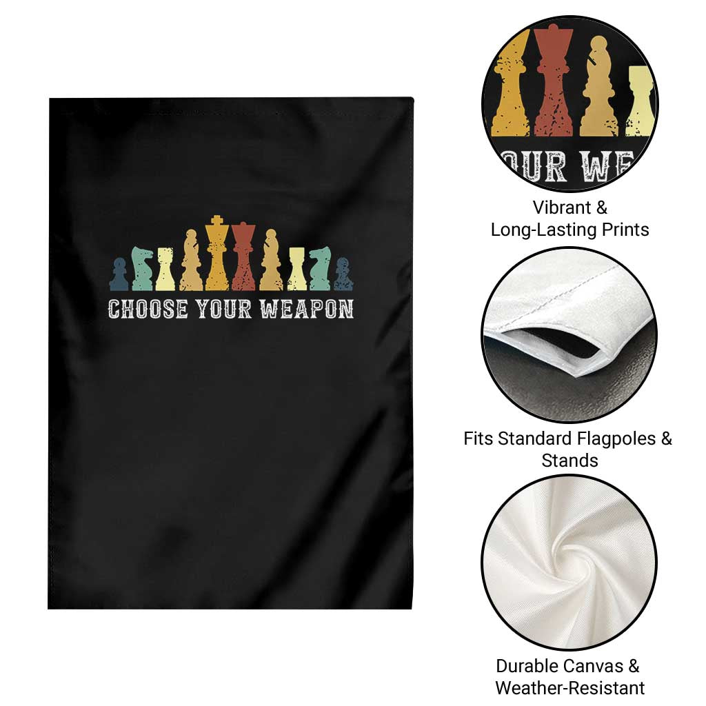 Chess Lover Garden Flag Choose Your Weapon Retro Vintage TS11 Print Your Wear
