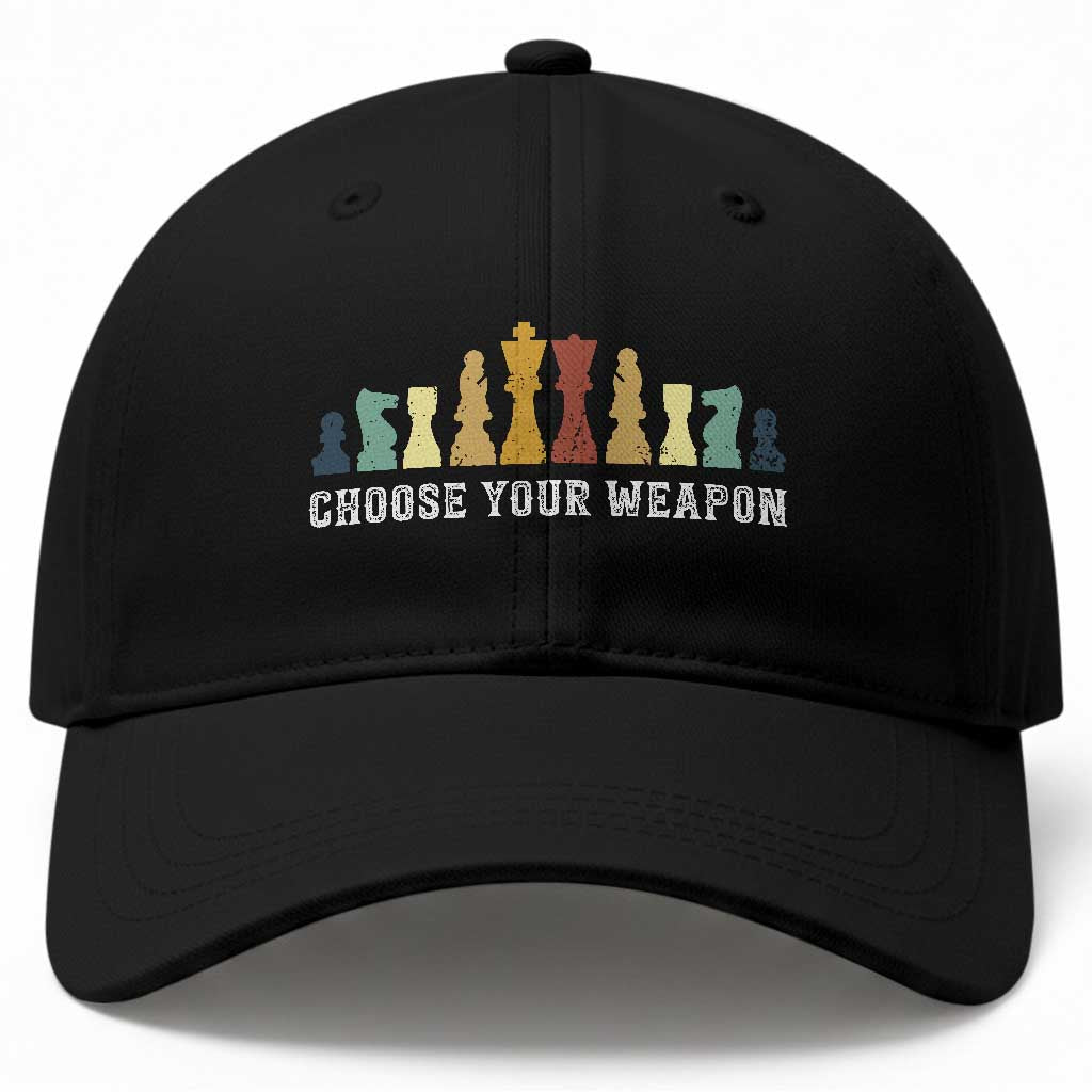 Chess Lover Baseball Cap Choose Your Weapon Retro Vintage TS11 Print Your Wear
