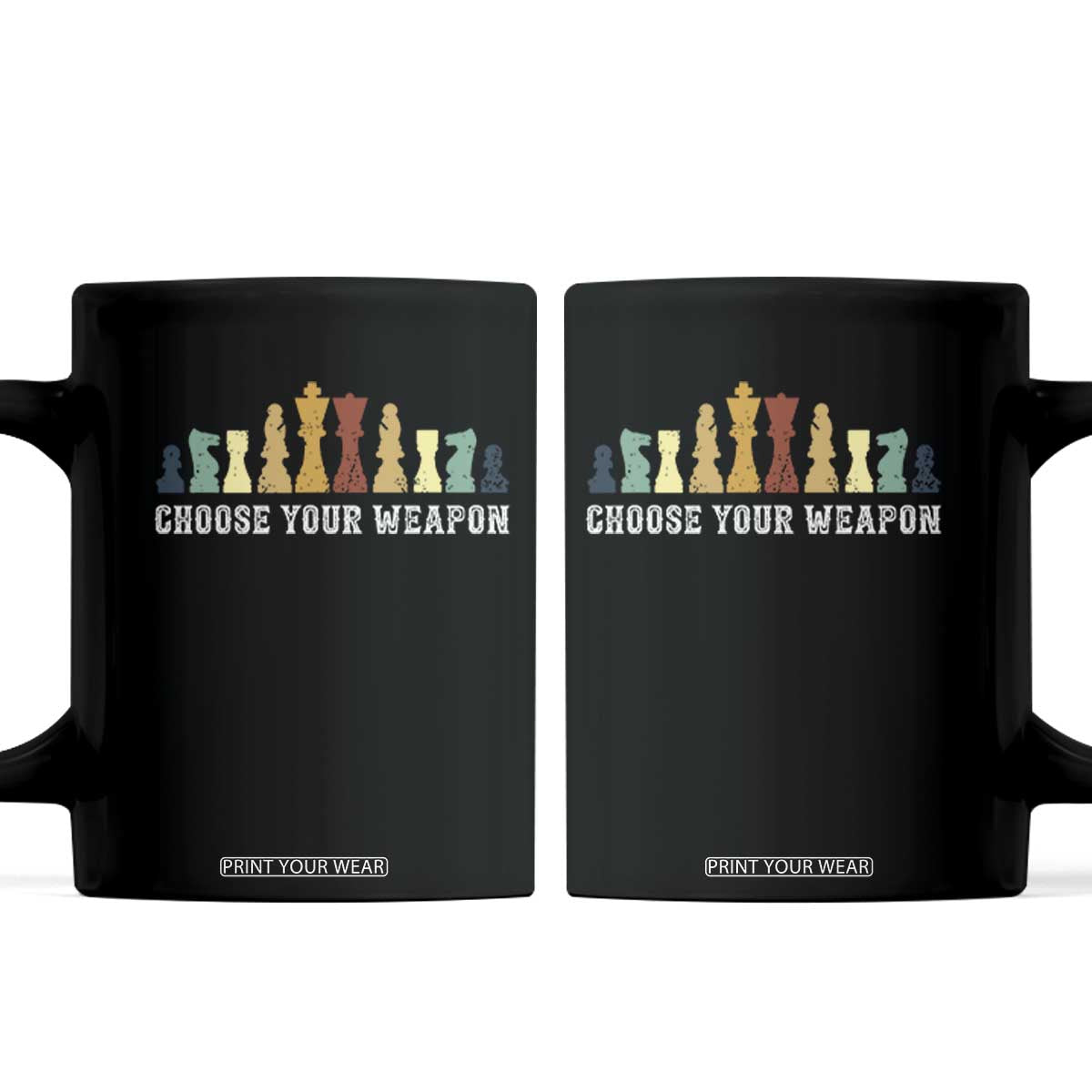 Chess Lover Coffee Mug Choose Your Weapon Retro Vintage TS11 Black Print Your Wear