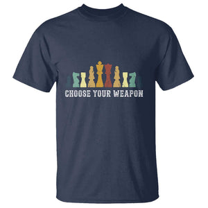 Chess Lover T Shirt Choose Your Weapon Retro Vintage TS11 Navy Print Your Wear