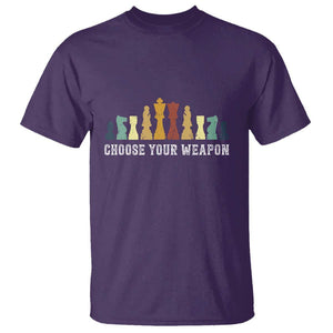 Chess Lover T Shirt Choose Your Weapon Retro Vintage TS11 Purple Print Your Wear