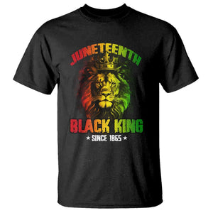 Juneteenth Black King Since 1865 T Shirt Cool Awesome Lion Flag TS11 Black Print Your Wear