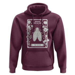 Cicada Hoodie Broods XIX And XIII The Cicadas Entomology 2024 TS11 Maroon Print Your Wear