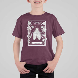 Cicada T Shirt For Kid Broods XIX And XIII The Cicadas Entomology 2024 TS11 Maroon Print Your Wear