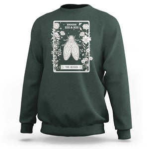 Cicada Sweatshirt Broods XIX And XIII The Cicadas Entomology 2024 TS11 Dark Forest Green Print Your Wear