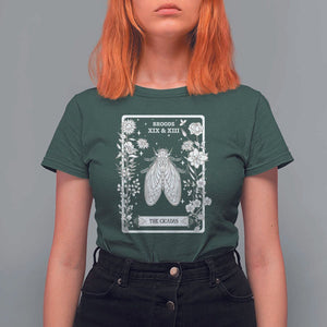 Cicada T Shirt For Women Broods XIX And XIII The Cicadas Entomology 2024 TS11 Dark Forest Green Print Your Wear