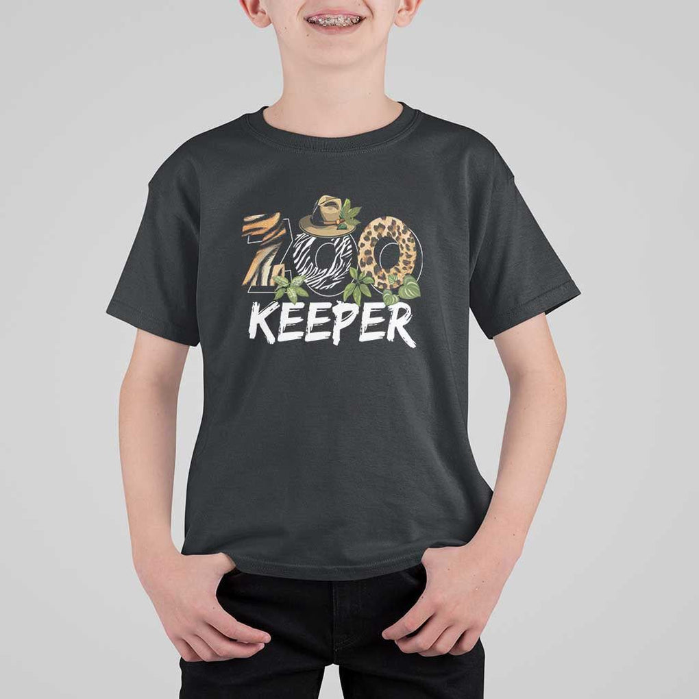 Zookeeper T Shirt For Kid Animals Cute Zoo Wildlife Lover TS11 Black Print Your Wear