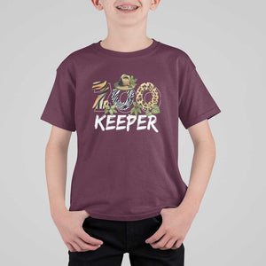 Zookeeper T Shirt For Kid Animals Cute Zoo Wildlife Lover TS11 Maroon Print Your Wear