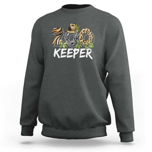 Zookeeper Sweatshirt Animals Cute Zoo Wildlife Lover TS11 Dark Heather Print Your Wear