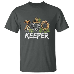 Zookeeper T Shirt Animals Cute Zoo Wildlife Lover TS11 Dark Heather Print Your Wear