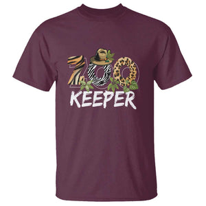 Zookeeper T Shirt Animals Cute Zoo Wildlife Lover TS11 Maroon Print Your Wear