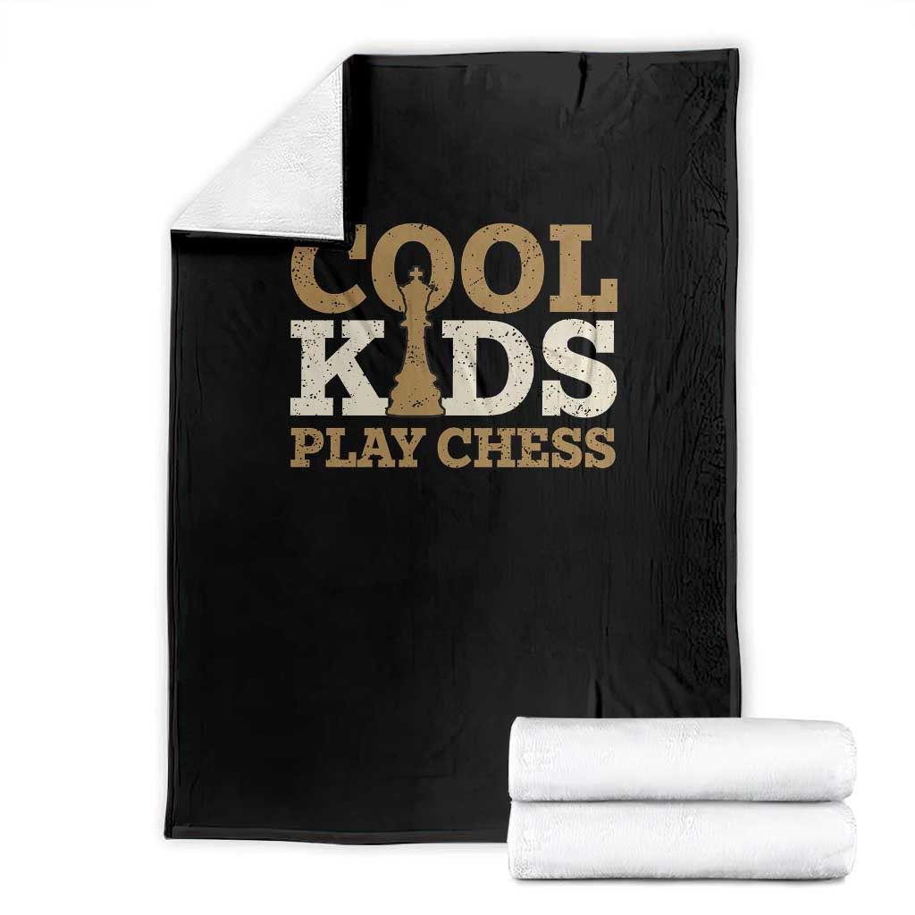 Chess Lover Throw Blanket Cool Kids Play Chess Vintage King TS11 Black Print Your Wear