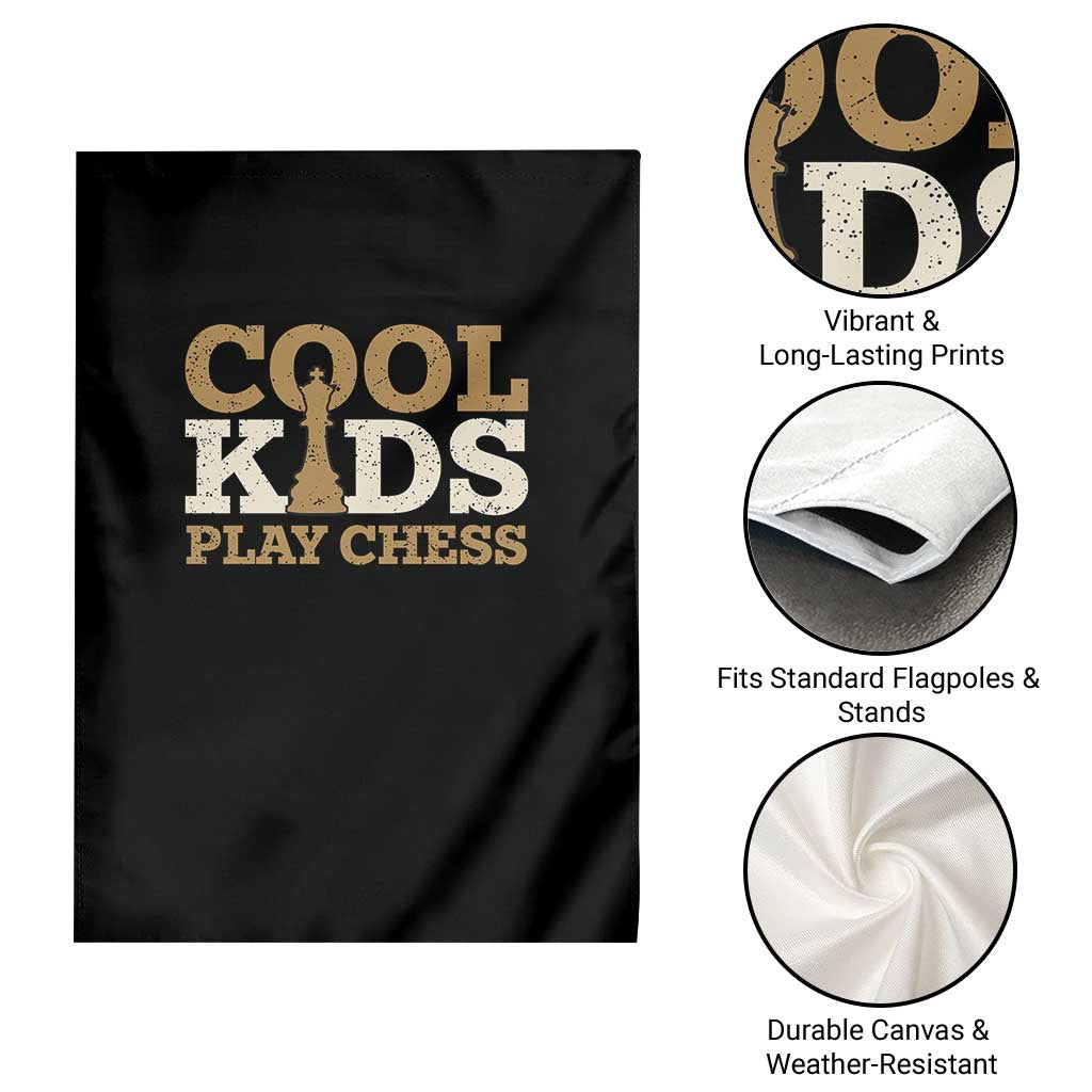 Chess Lover Garden Flag Cool Kids Play Chess Vintage King TS11 Print Your Wear