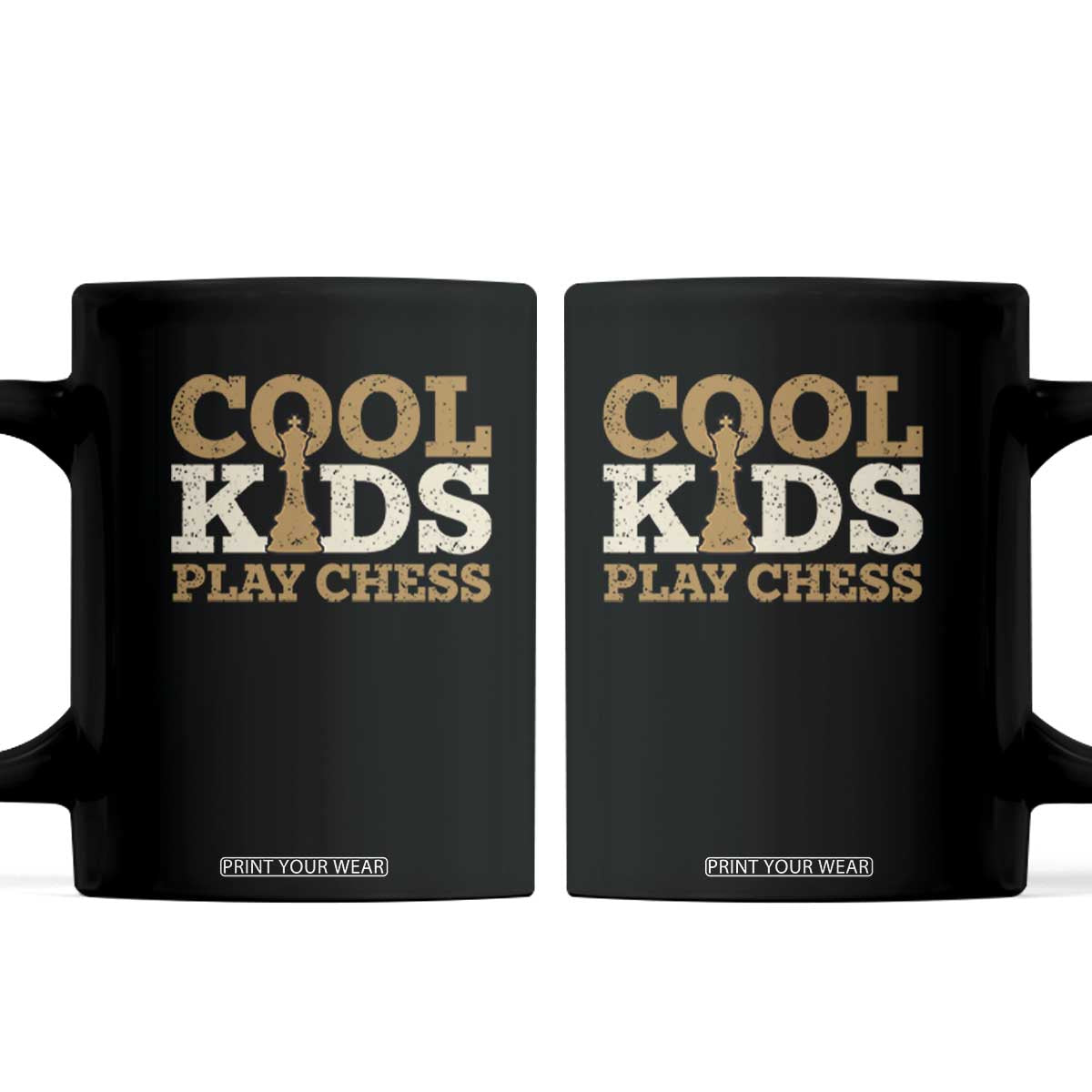Chess Lover Coffee Mug Cool Kids Play Chess Vintage King TS11 Black Print Your Wear