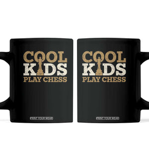 Chess Lover Coffee Mug Cool Kids Play Chess Vintage King TS11 Black Print Your Wear