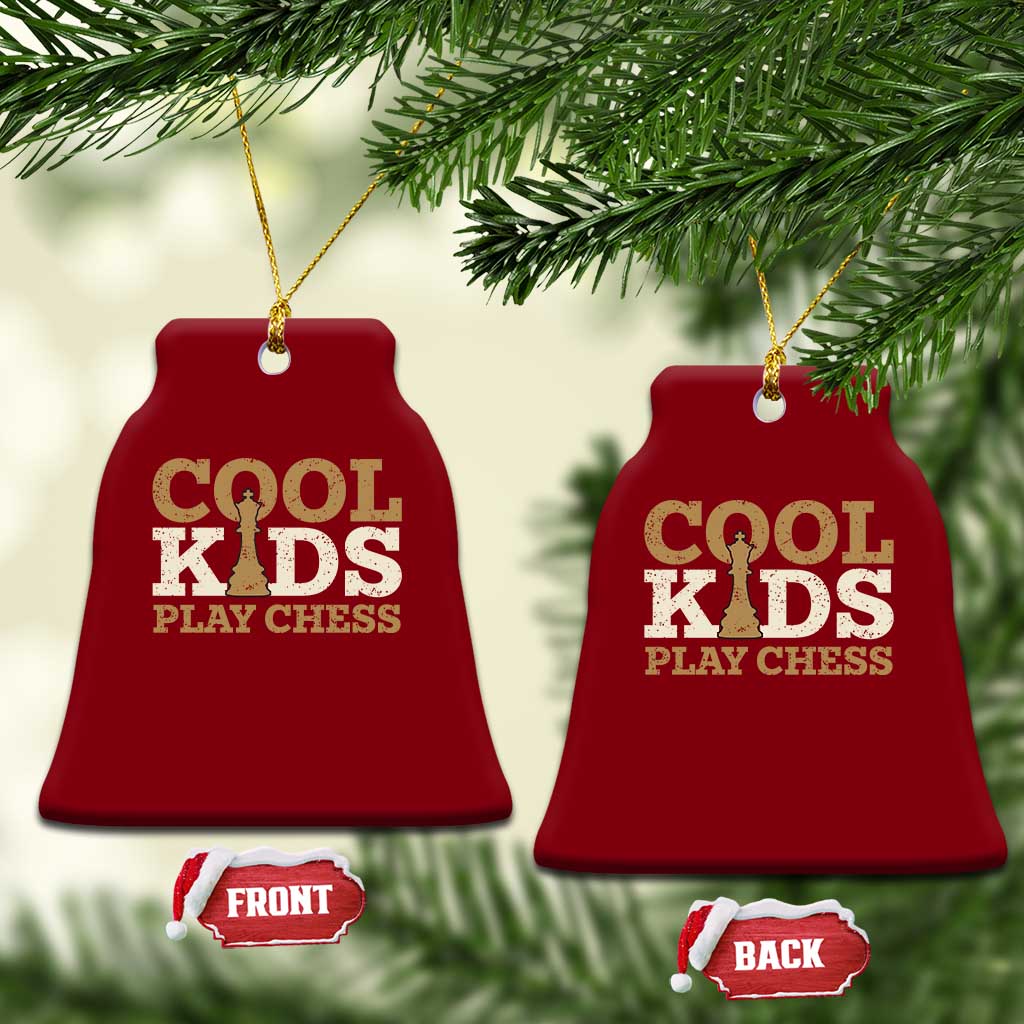 Chess Lover Ceramic Ornament Cool Kids Play Chess Vintage King TS11 Print Your Wear