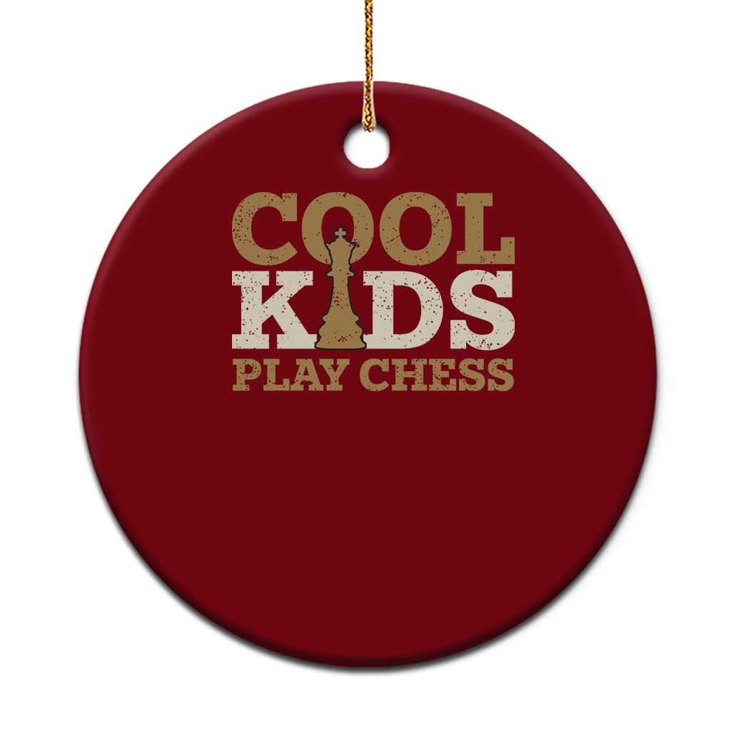 Chess Lover Ceramic Ornament Cool Kids Play Chess Vintage King TS11 1pc Red Print Your Wear