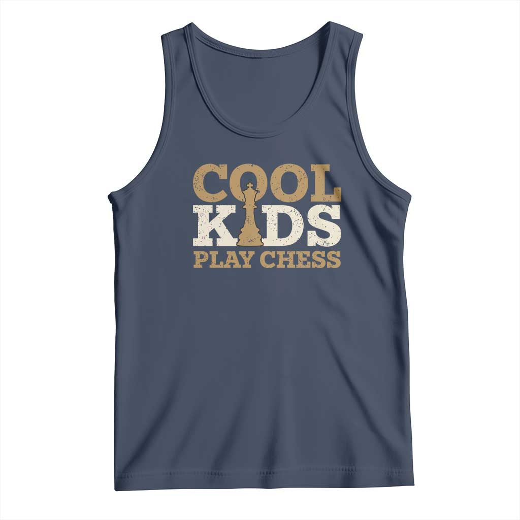 Chess Lover Tank Top Cool Kids Play Chess Vintage King TS11 Navy Print Your Wear