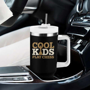 Chess Lover Tumbler With Handle Cool Kids Play Chess Vintage King TS11 Print Your Wear