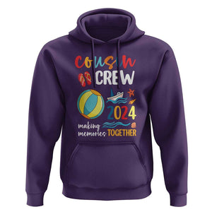 Cousin Crew 2024 Making Memories Together Hoodie Summer Vacation Beach Family Trips Matching Ocean Wave TS11 Purple Print Your Wear