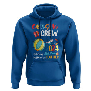 Cousin Crew 2024 Making Memories Together Hoodie Summer Vacation Beach Family Trips Matching Ocean Wave TS11 Royal Blue Print Your Wear