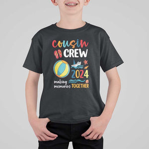 Cousin Crew 2024 Making Memories Together T Shirt For Kid Summer Vacation Beach Family Trips Matching Ocean Wave TS11 Black Print Your Wear