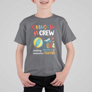 Cousin Crew 2024 Making Memories Together T Shirt For Kid Summer Vacation Beach Family Trips Matching Ocean Wave TS11 Charcoal Print Your Wear