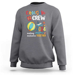 Cousin Crew 2024 Making Memories Together Sweatshirt Summer Vacation Beach Family Trips Matching Ocean Wave TS11 Charcoal Print Your Wear