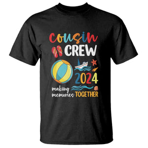 Cousin Crew 2024 Making Memories Together T Shirt Summer Vacation Beach Family Trips Matching Ocean Wave TS11 Black Print Your Wear