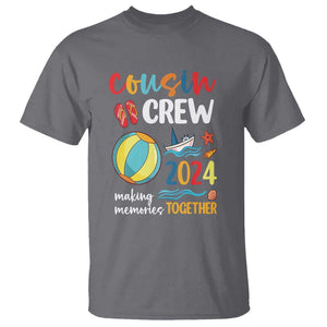 Cousin Crew 2024 Making Memories Together T Shirt Summer Vacation Beach Family Trips Matching Ocean Wave TS11 Charcoal Print Your Wear