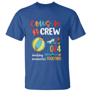 Cousin Crew 2024 Making Memories Together T Shirt Summer Vacation Beach Family Trips Matching Ocean Wave TS11 Royal Blue Print Your Wear