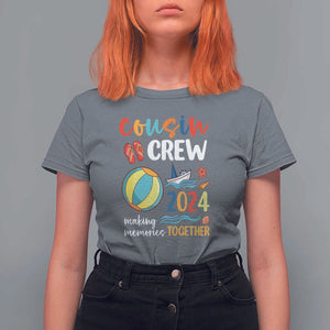 Cousin Crew 2024 Making Memories Together T Shirt For Women Summer Vacation Beach Family Trips Matching Ocean Wave TS11 Charcoal Print Your Wear