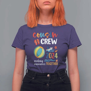 Cousin Crew 2024 Making Memories Together T Shirt For Women Summer Vacation Beach Family Trips Matching Ocean Wave TS11 Purple Print Your Wear